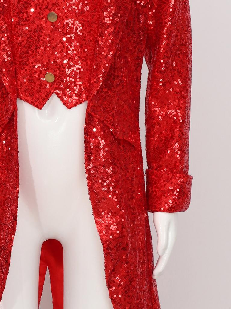 Chlapecký steampunkový frak gotický viktoriánský dlouhý kabát flitry bunda středověký halloweenský kostým frock coat outfit