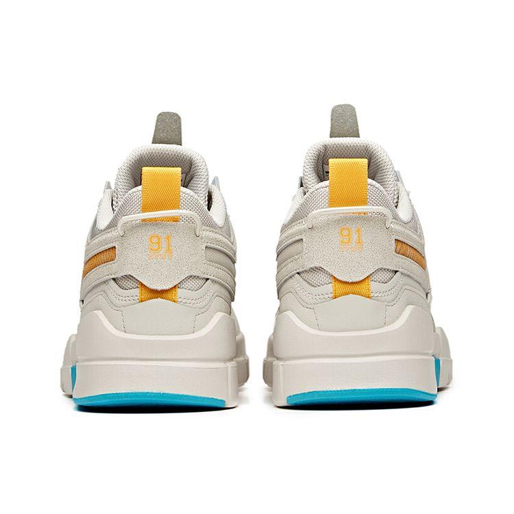 Anta Lifestyle Series Low-Top Sneakers Men Sneakers Gray Yellow 912118080-2