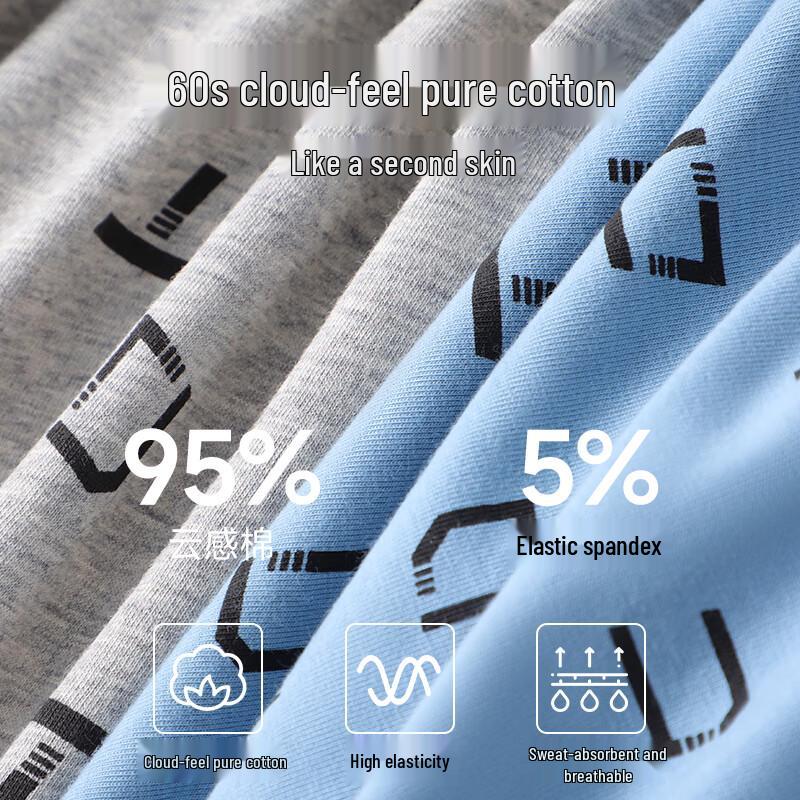 Mao Ren Men's 7A Antibacterial Pure Cotton Boxer Briefs