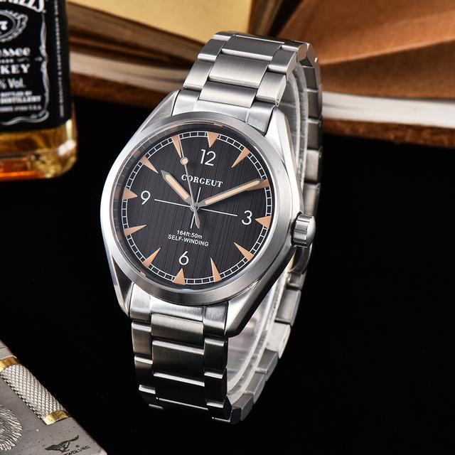 Corgeut Orologio Uomo Automatico Meccanico – Movimento Miyota 8215, Cassa Acciaio, Vetro Zaffiro, 10 ATM