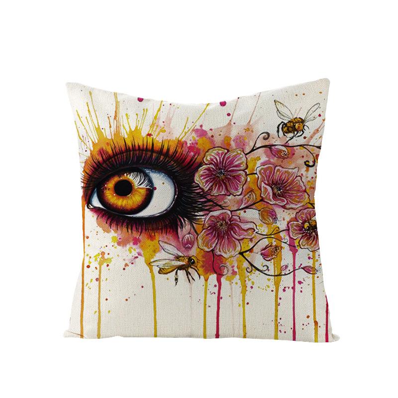 Home Polyester Pillowcase Without Pillow Core Simple Square Sofa Cushion Cover Waist Pillowcase Home