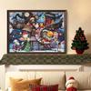 MISITU Jigsaw Landscape Stylish Christmas Tree House x 70 1000-Piece Puzzle, Painting, Christmas, Animals, Cute, Fantasy, Gift, Birthday, Anniversary,