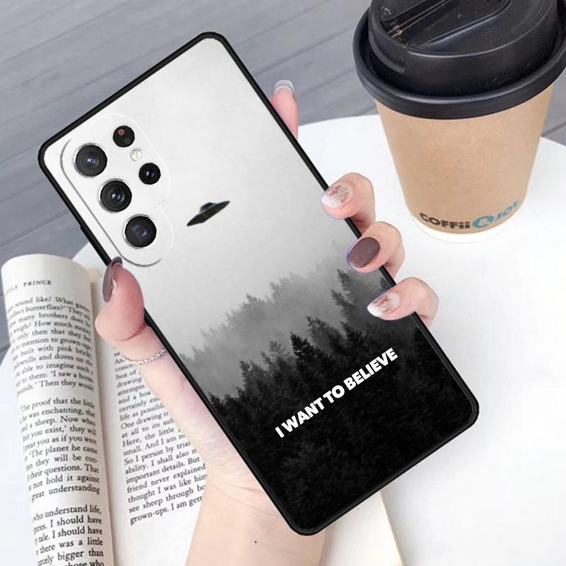 The X Files I want to Believe phone case Cover For Samsung Galaxy S24 S25 Ultra S21 S22 Ultra S10E Note 10 Plus Note 20 FE S23
