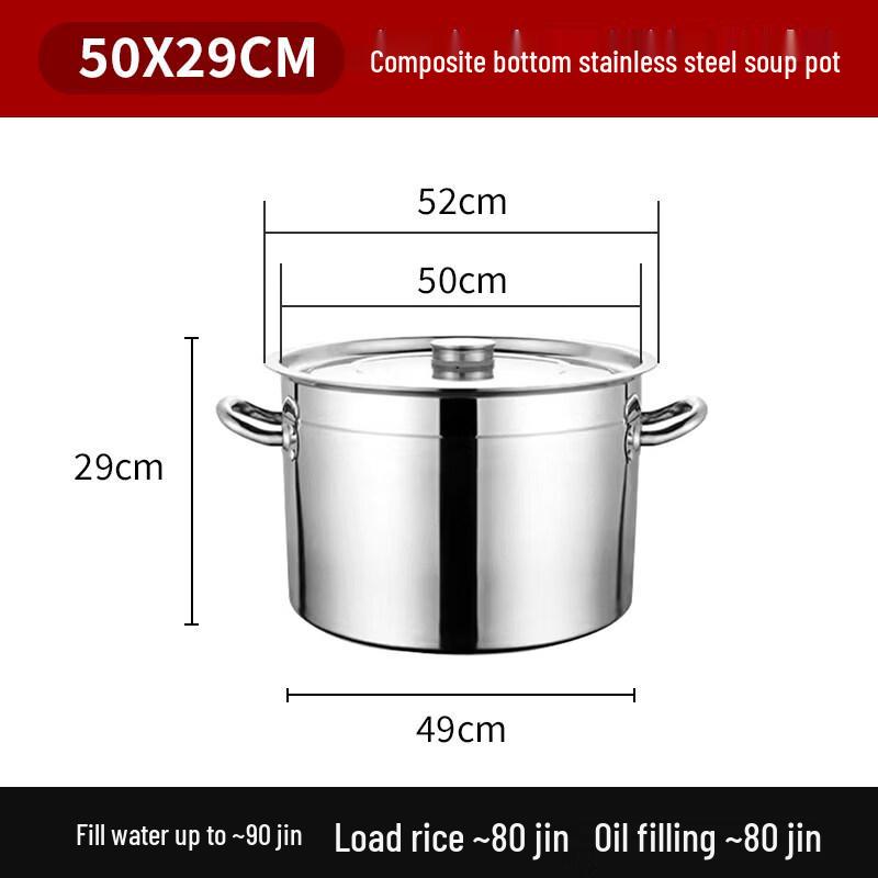 

Large Capacity 304 Stainless Steel Soup Pot with Lid