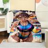 1pc Flannel Throw Blanket, Beach Volleyball,Sports,Summer FunPattern Printed Blanket, Warm Cozy Soft Blanket For Couch Bed Sofa Car Office C