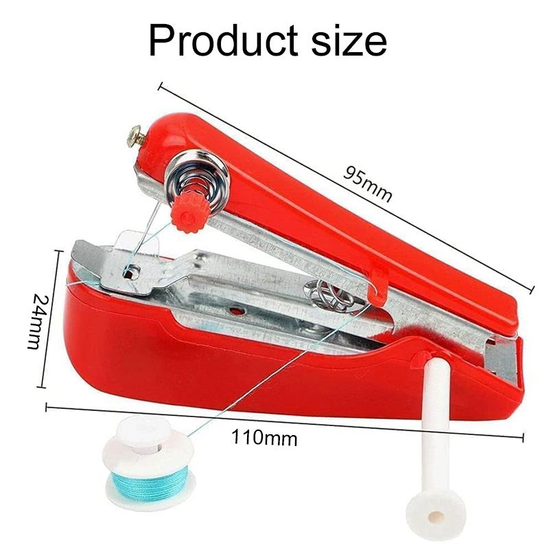 1PC Portable Mini Handheld Sewing Machine Lightweight Home Use & Travel Embroidery Tool Mend Clothes Practical Sewing Tools TMZ