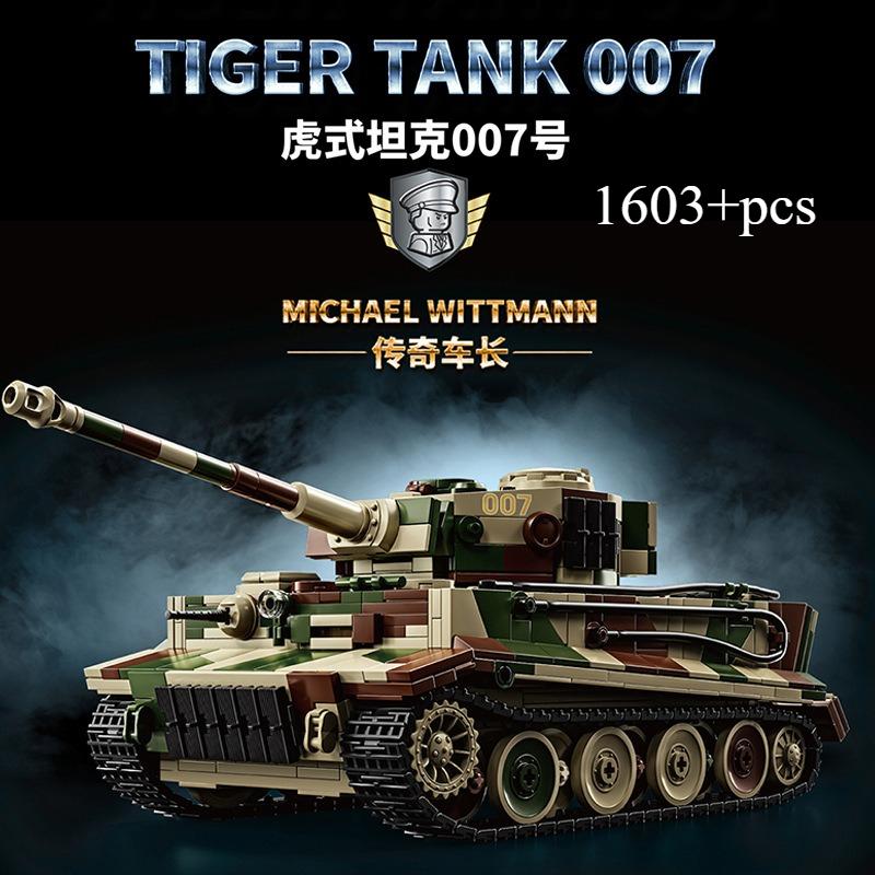 12GO 97021 WW2 Ferdinand Elefant Tank Destroyer Military Model Educational Building Blocks Christmas Gift