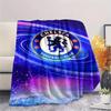 1Pc Chelsea-FC Logo Print Flannel Blanket High Quality Warm Comfortable Cover for All Seasons Perfect for Gifts Home Decor