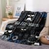 1PC Badtz-Maru Print Flannel Blanket, High Quality All Seasons, Home Decor, Warmth and Comfort, Perfect for Christmas Gifts