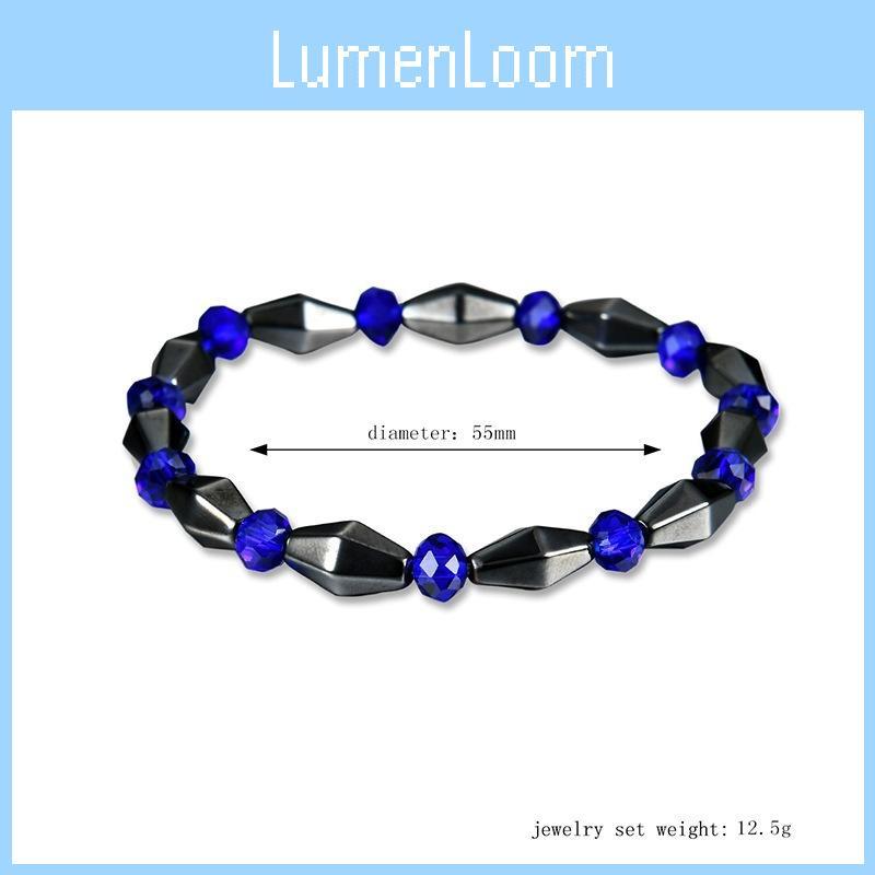 Elegant Weight Loss Round Black Stone Magnetic Therapy Bracelet For Health Care