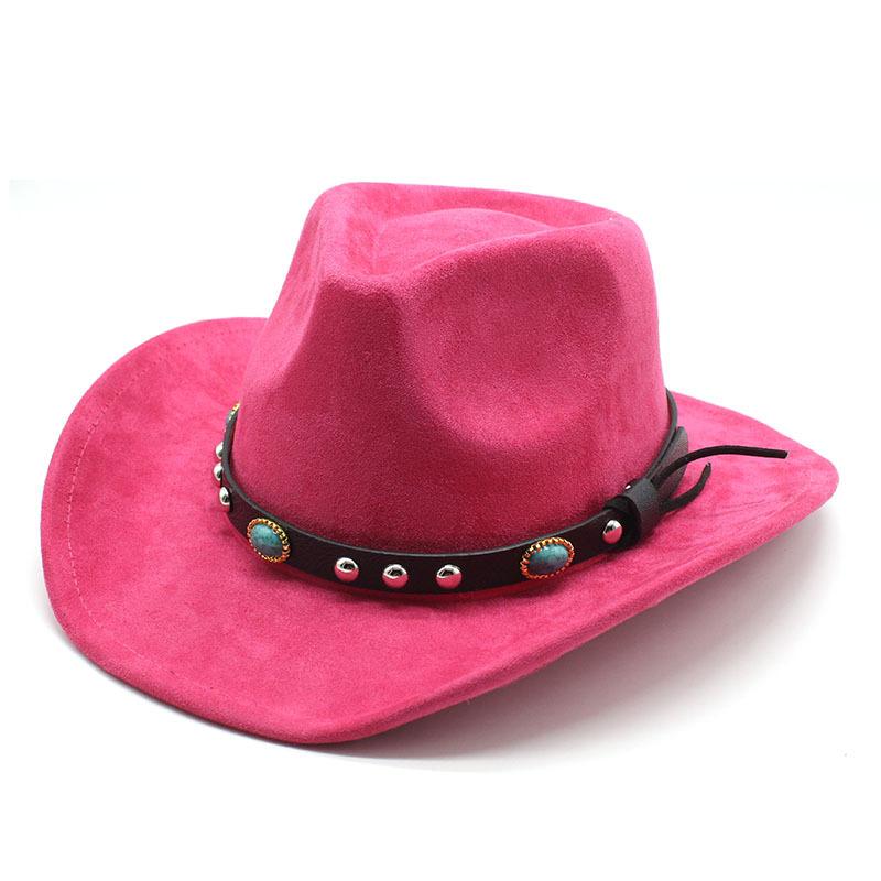 

Ethnic Style Western Denim Big Edge Top Hat Neutral Suede Jazz Hat M（56-59cm）