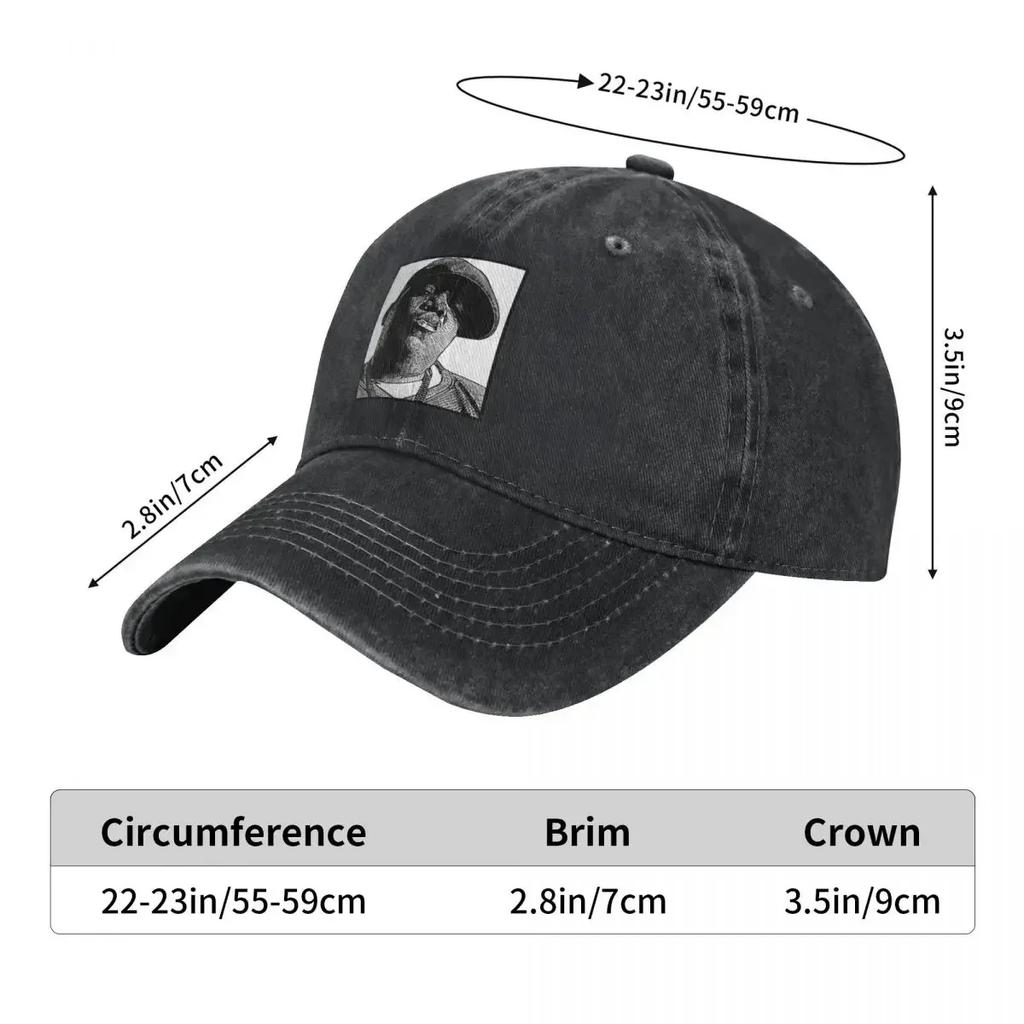 Biggie Smalls Merch Unisex Women Baseball Caps The Notorious B.I.G. Hats Cap Vintage Golf Adjustable Trucker Hats Snapback Cap