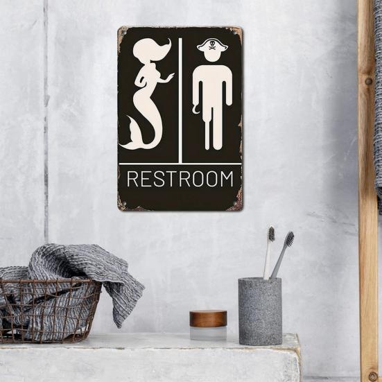 Vintage Metal Tin Sign Stylish Wall Art Plaques 11.8x7.9 Inch Retro Decorative Signs Wall Decor for Bedroom Kitchen Living Room Cafes Bar Public