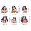 6pcs/Set Female Hero Series Diamond Painting Magnets for Refrigerator Diamond Art Fridge Magnets for Adults Diamond Art Refrigerator Magnets Kits