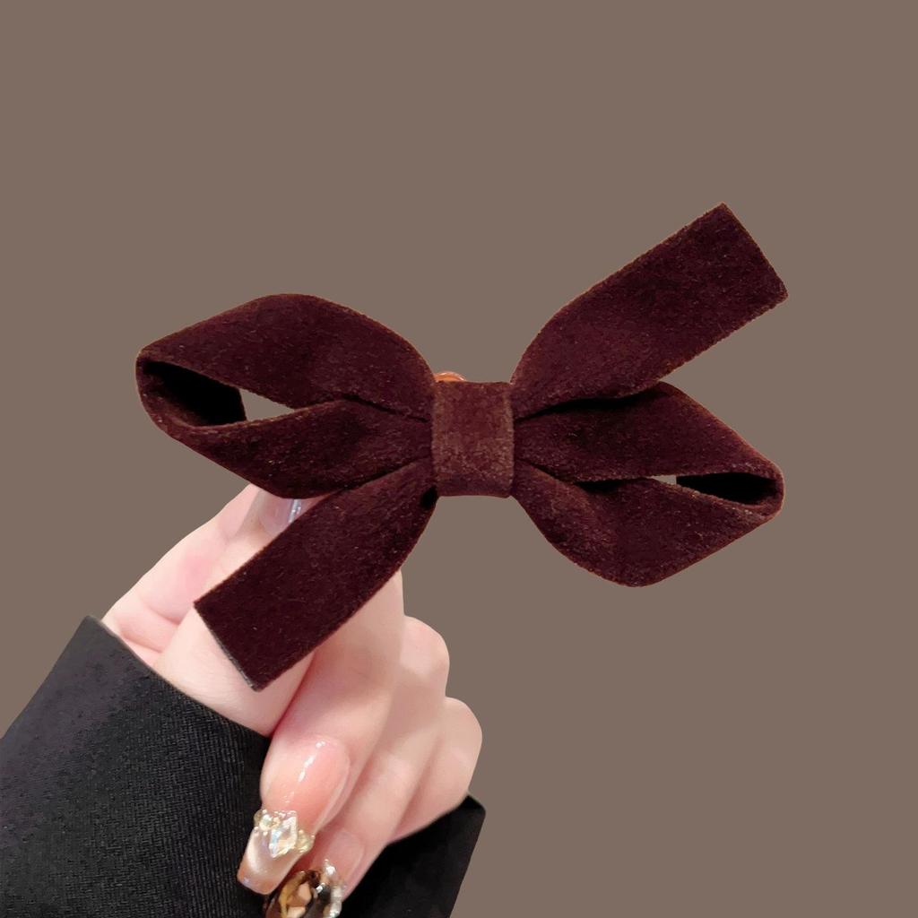 Red New Year Bow Hair Accessories for Women - Princess Style Side Clips & Bangs Pair