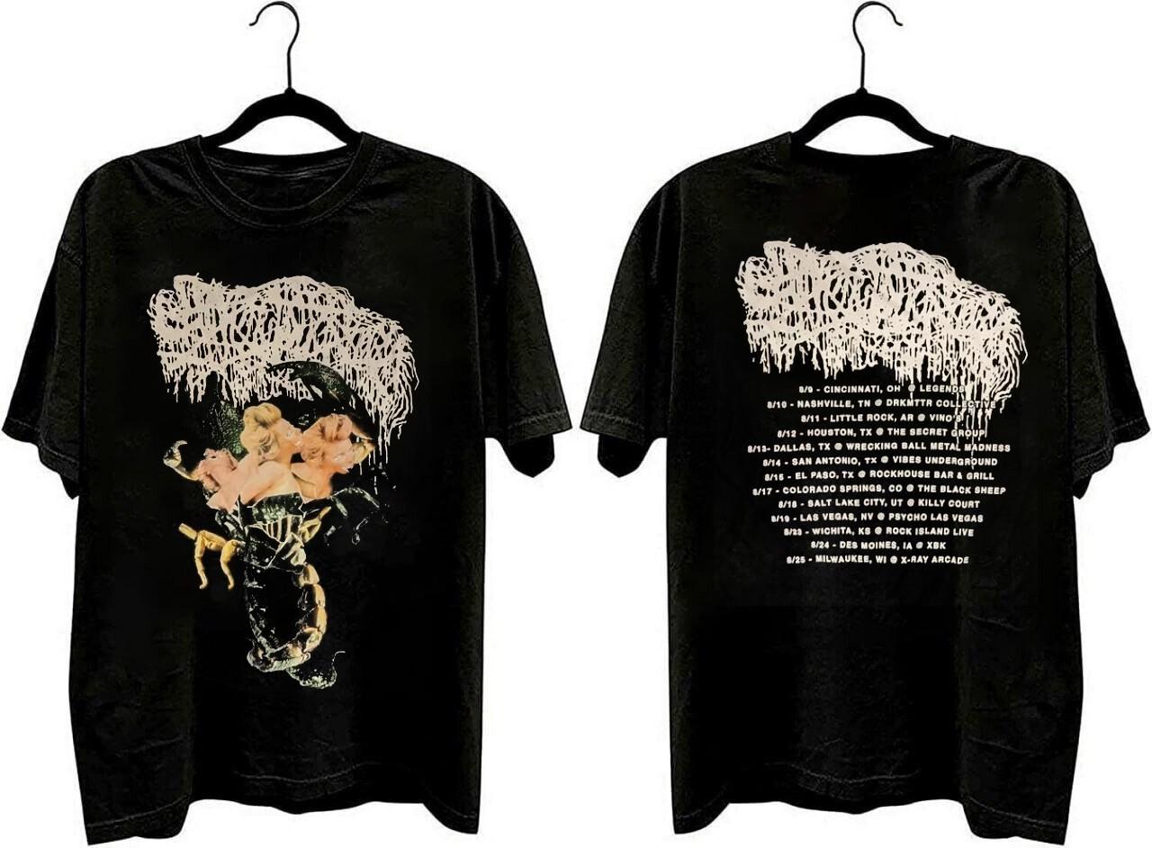 Sanguisugabogg metal band tour 2 sided black short sleeve QT4626 L