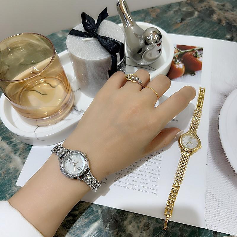 Small Golden Style Fashion Light Luxury Watch Femininity Bracelet Watch Women S Diamond Strap Women S Watch