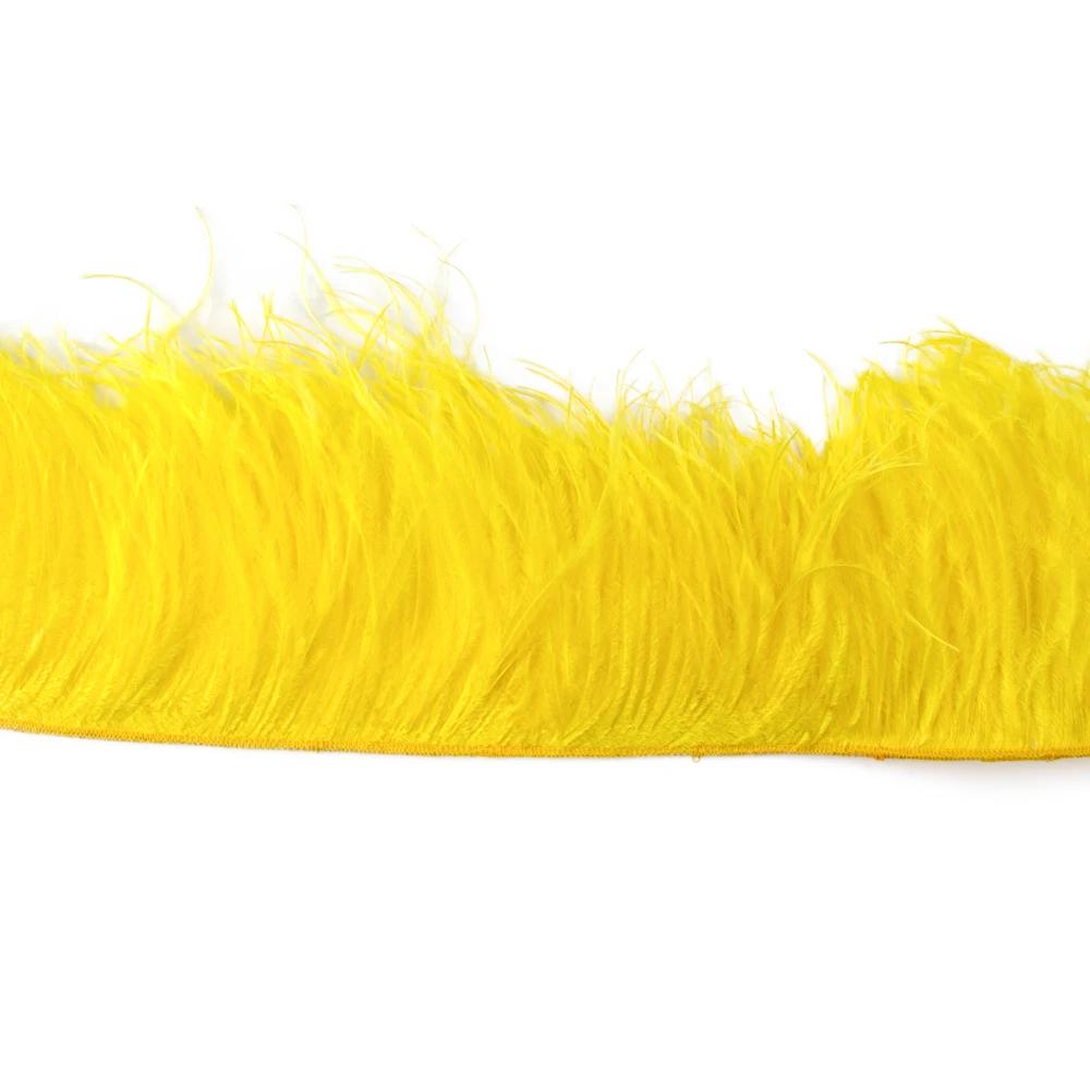 Feather White Ostrich Feather Trim for Wedding Party Dress Decorative Clothing Sewing Accessories 10-22cm Long Plume Fringe