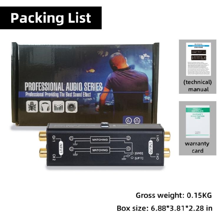 Stereo Sound Enhancer Music Signal Isolator with Ground Looping Isolation for NonDistortion Music Isolation Technology