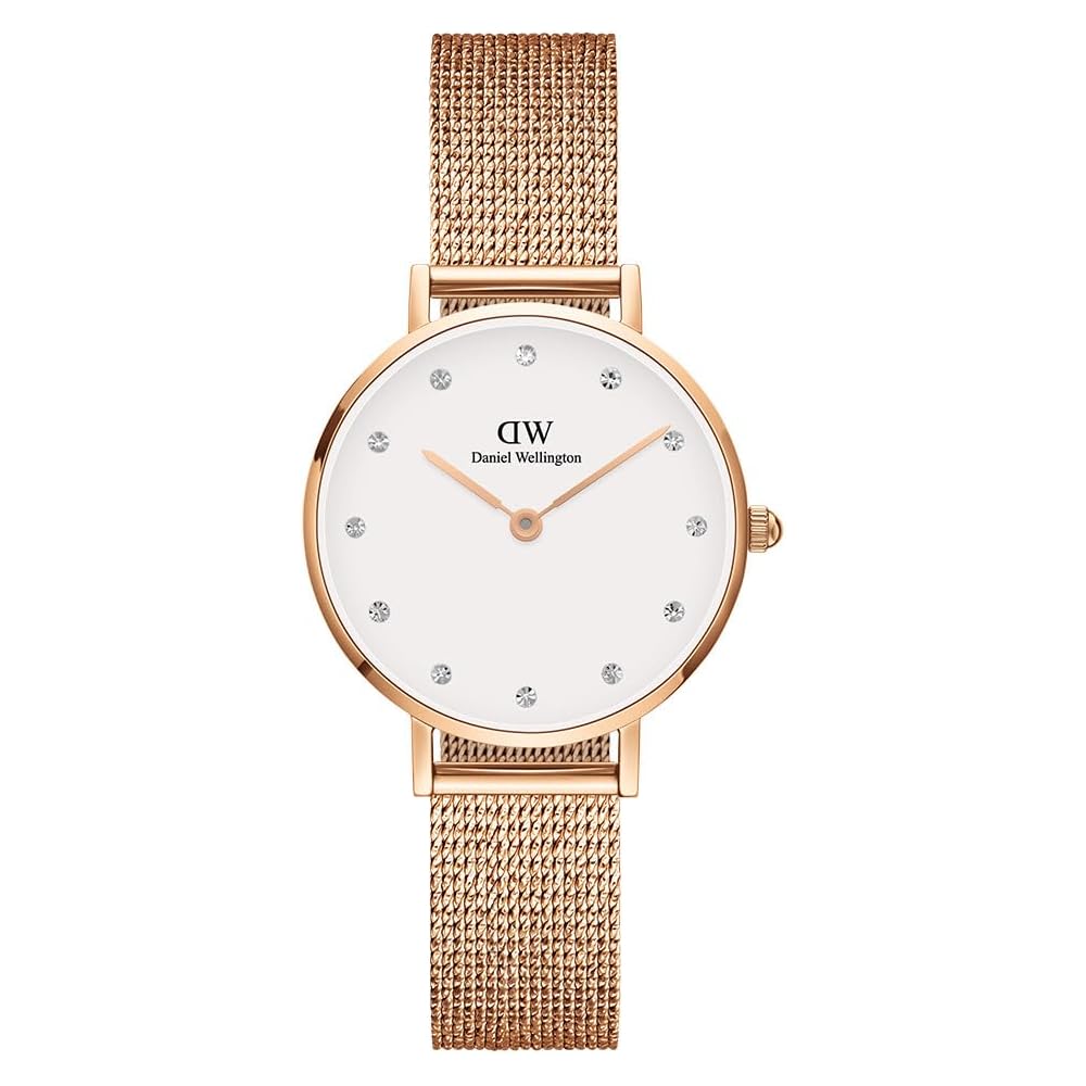 Daniel Wellington Petite 28 Pressed Lumine Crystal Rose Gold Silver Women s Watch Elegant Design