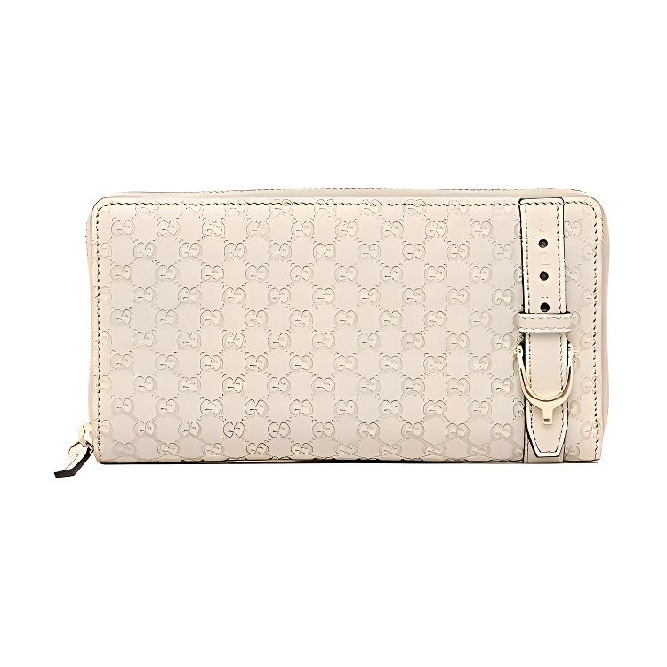 

Gucci GG Embossed Horsebit Zip Around Wallet, Off-White Leather with Silver Hardware, Women s Long Wallet for Daily Use 309758-BMJ1G-9022 Basic Set (Bag+Dust Bag)