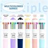 6 Pcs 10-in-1 Multicolor Ballpoint Pens 0.8mm, 57 Colors Drawing Multi Colored Pens, Smooth Writing Retractable Shuttle Pens for Doodling School