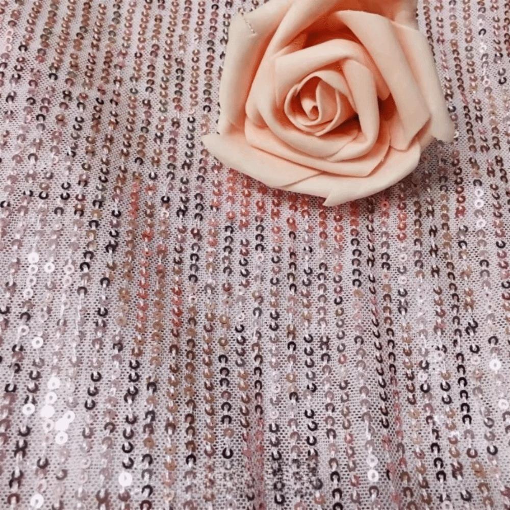 3mm Shinny Fabric Elastic Sequins Sewing Material Wedding Dresses Vertical Dress Apparel Clothing Tablecloths Headwear Ornaments