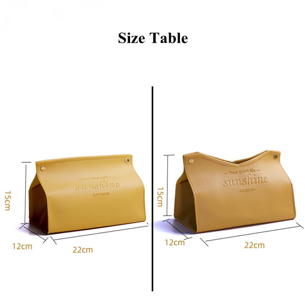 Nodic Environmental PU Leather Napkin Holder Foldable Tissue Box Home Offi Waterproof Dustproof Storage Box Sundries Ontainer