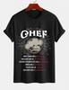 2026 New Pure Cotton Tshirt The Chefs Multiple Identities Fun Dining Print Crew Neck Short Sleeve Casual Top