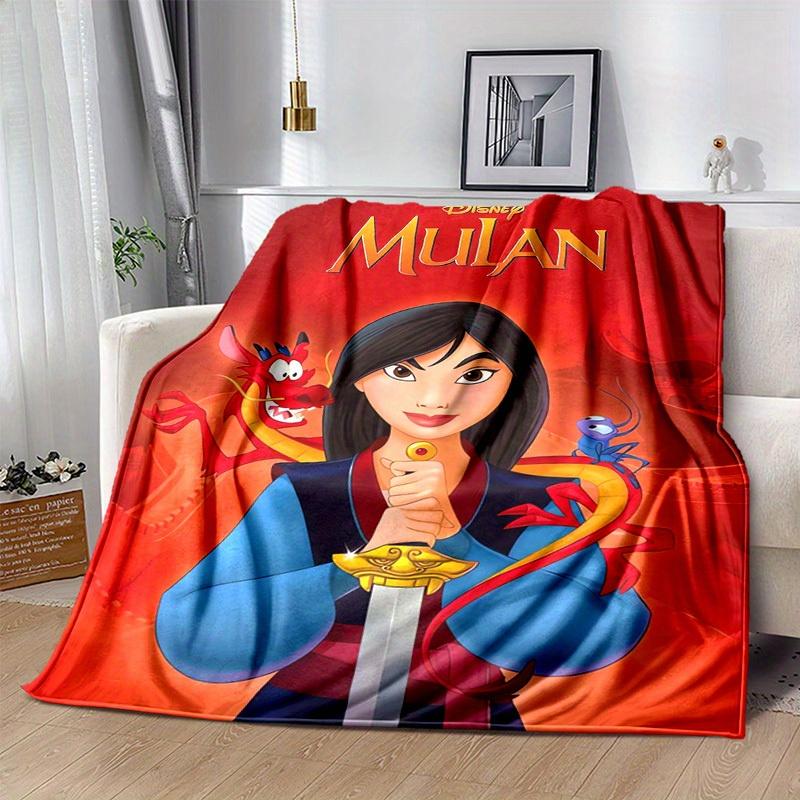 1 Stück, Disney Mulan Heimdekorative Kuscheldecke Weiche Decke für Sofa, Bett, Auto, Reisen, Camping, Büro-Nickerchen, Geschenkidee