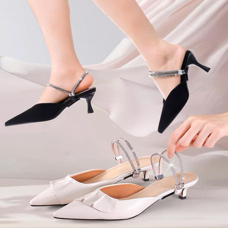 Women Shoe Belt Rhinestone High Heels Shoelaces Free Triangle Bundle Ankle Holding Loose Anti-skid Bundle Laces Tie Straps Band