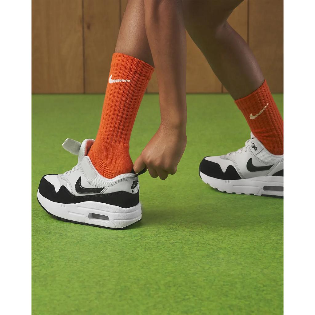 Nike Air Max 1 EasyOn PS Pure Platinum Schwarz Kinder Sneaker Weiß DZ3308-106