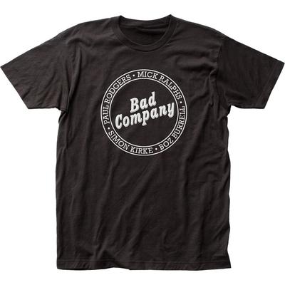 Bad Company Lineup Heren T-shirt Rock N Roll Muziek Klassieke Band T-shirt Nieuw Zwart