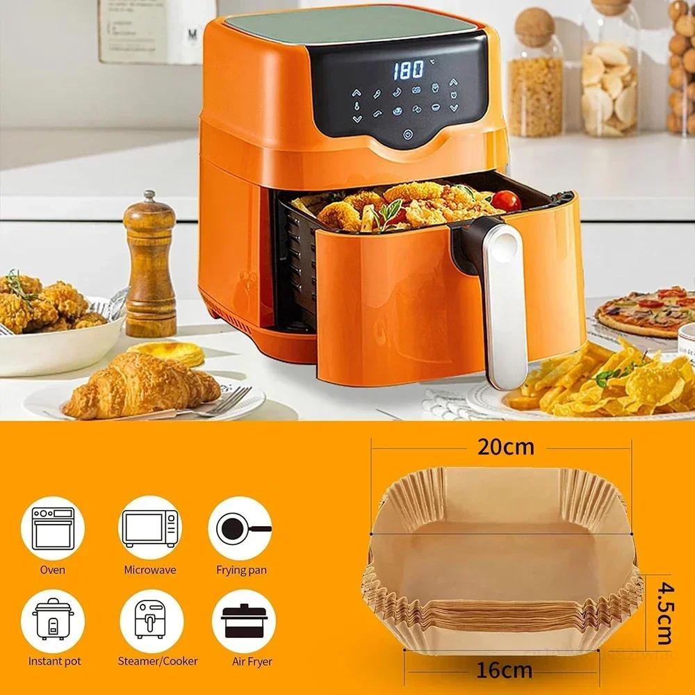 Air Fryer Paper Liner Non-fat Paper for Air Fryer Round Paper French Fries Oven Accessories Hamburger Ninja Nonstick Parchment