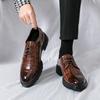 Men's Shoes Large Size Heightening Dress Leather Shoes Men's Spring and Autumn Business Casual Shoes One Foot Loafers