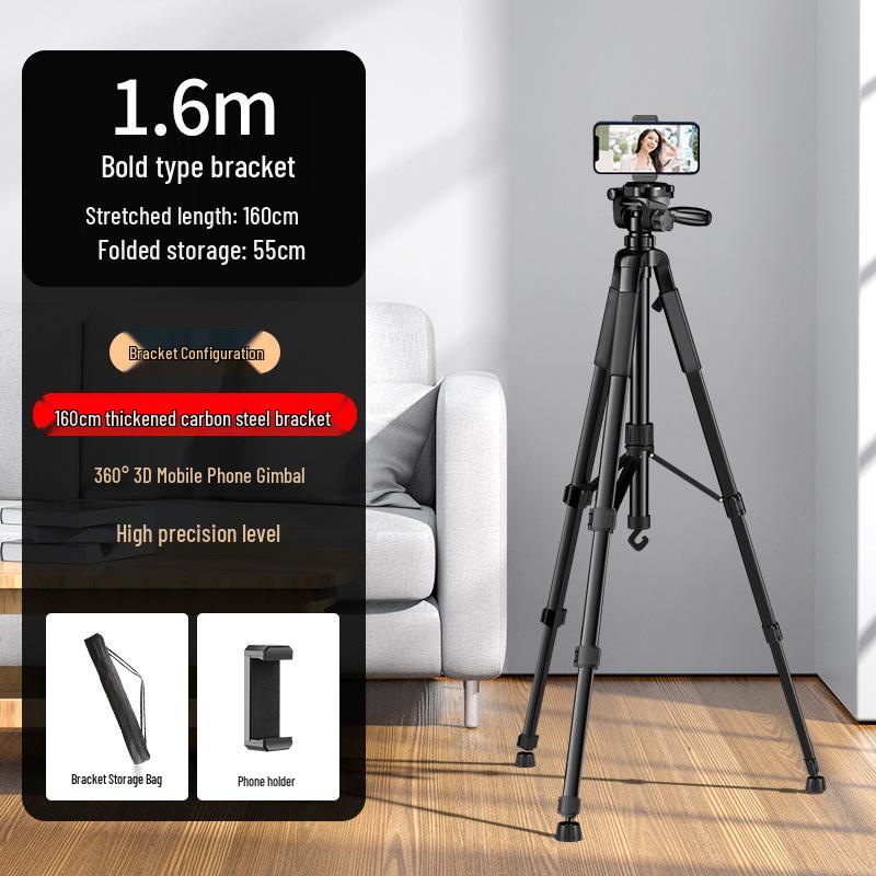 2025 Professionellt Bärbart Multifunktionellt Stativ för Mobiltelefonfotografering