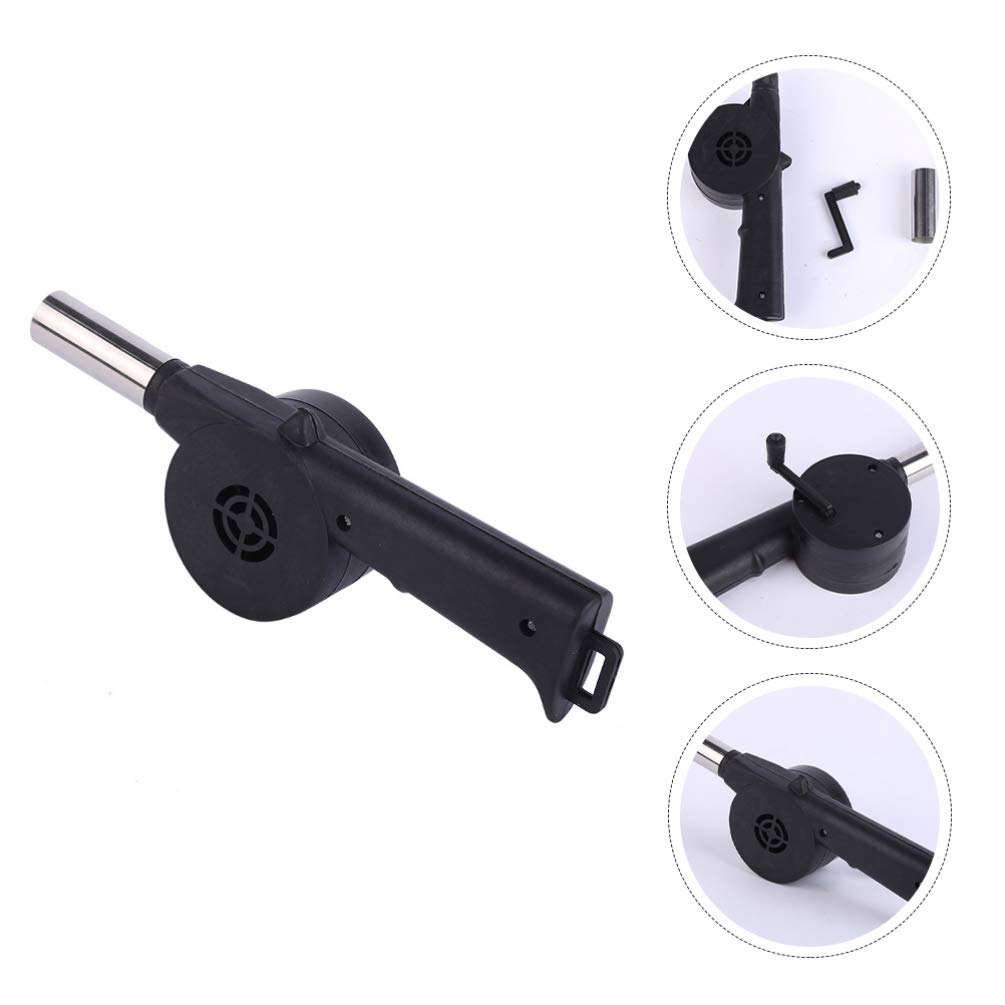 Grill Manual Fan Hand Crank BBQ Fan Portable Barbeque Air Blower With Manual Handle Speed Control Hand-cranked Blower For Out