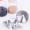 3 Sizes Stainless Steel Kitchen Funnels Set with Ergonomic Handle Clamp Ring Dishwasher