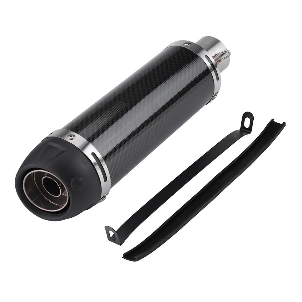 51mm Universal Motorcycle Modified Real Bright Carbon Fiber Exhaust Muffler Pipe with DB Killer