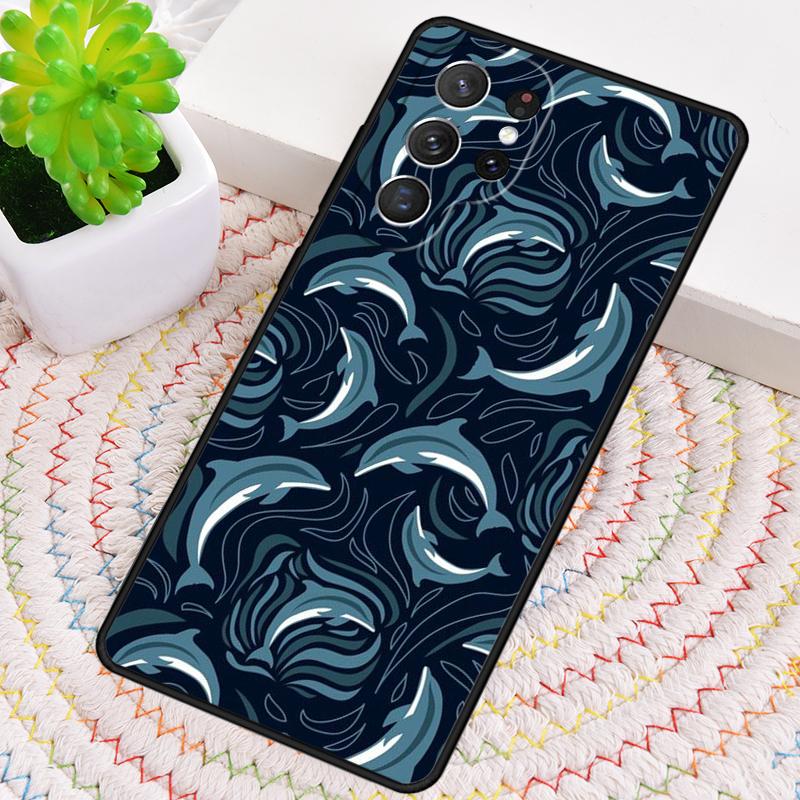 Cute Dolphin Animal Phone Case for Samsung Galaxy note 10 pro S26 Ultra S23 S24 FE S25 S21 S22 PLUS shockproof Cove
