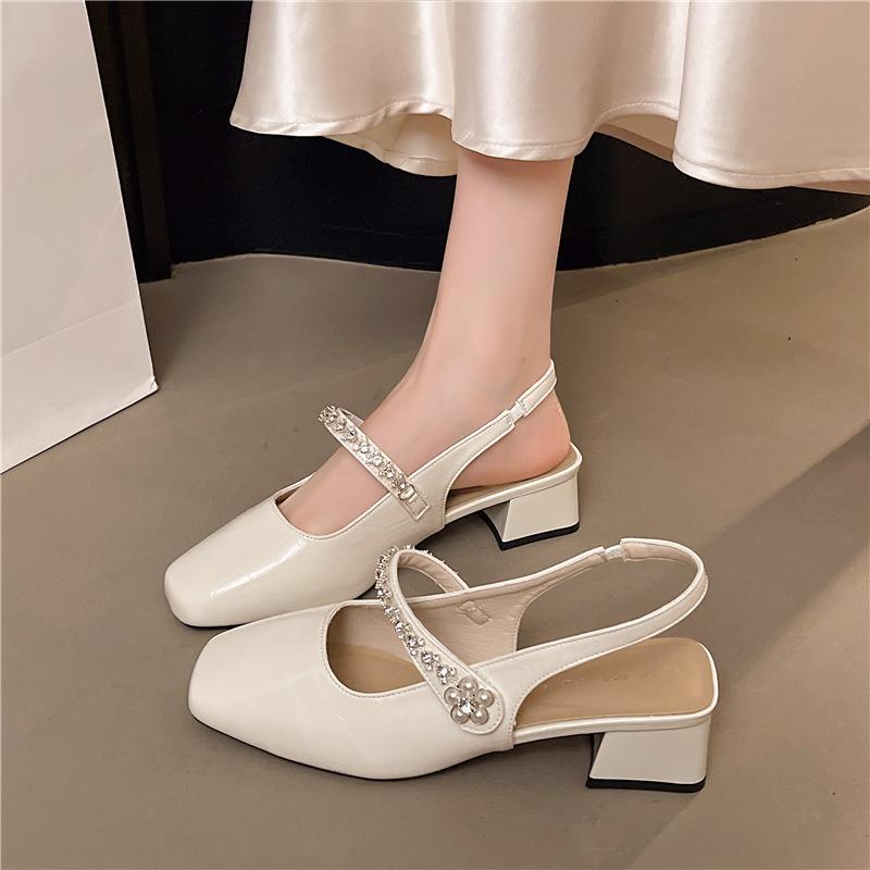 New Summer Single Shoes for Women: High Heel  Chunky Heels Mid-heel Flip-flops