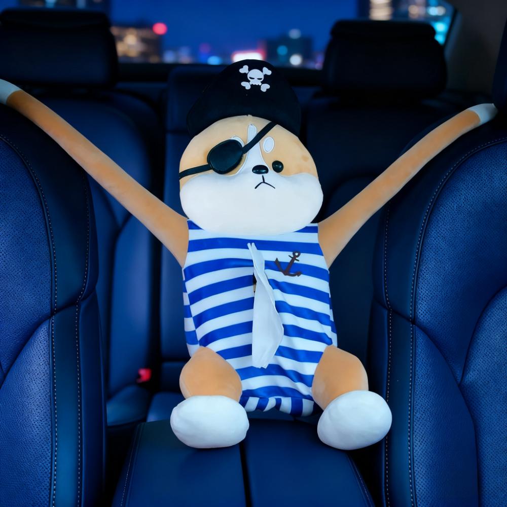 

Car Creative Plush Dog Tissue Box ,PaperHolder,Tissue Box, Cartoon Dog Car Tissues Cover ,Hanging Cartoon Napkin Tissue Holder