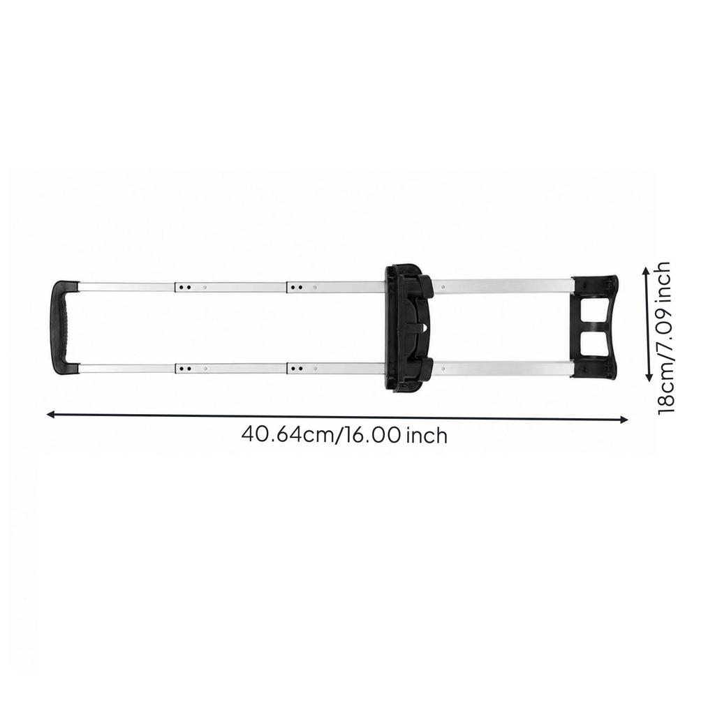Builtin Luggage Handle Assembly Replacement ThreeSection Telescopic Suitcase Retractable for