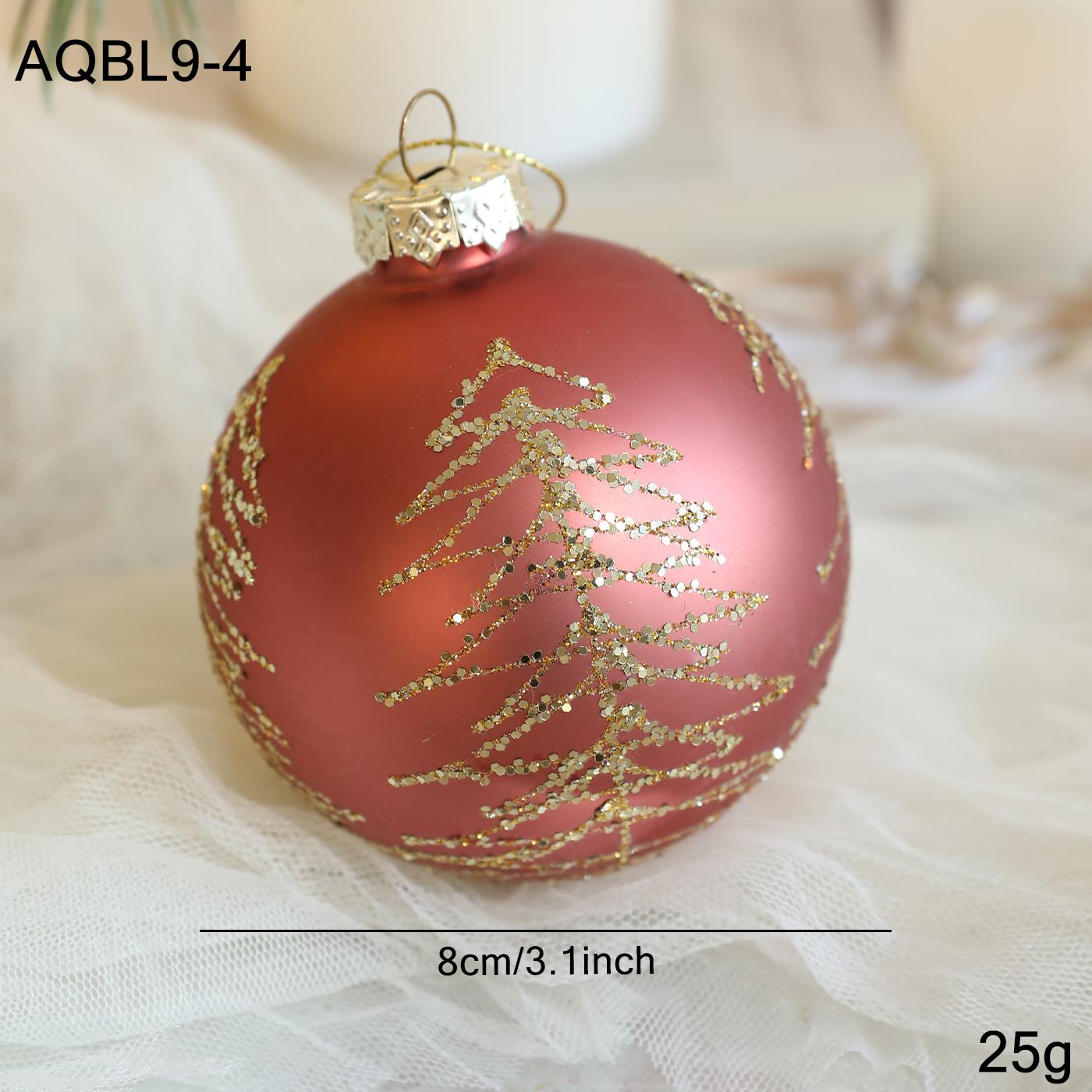 

Colored glass ball Christmas ball Christmas decoration Crystal hanging ball Christmas tree pendant shooting props