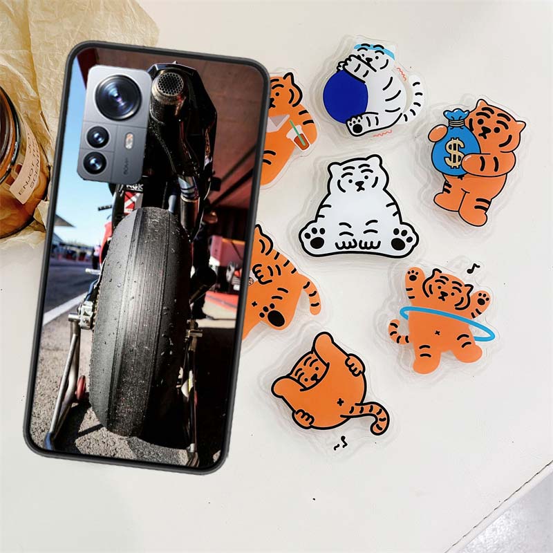 Motorcycle Rear Wheel Exhaust Phone Case For Xiaomi Poco X7 X6 M8 M7 M6 M4 M3 X4 Pro F7 Ultra M5S Mi 14 14T 15 15T 12T 10T Pro 1
