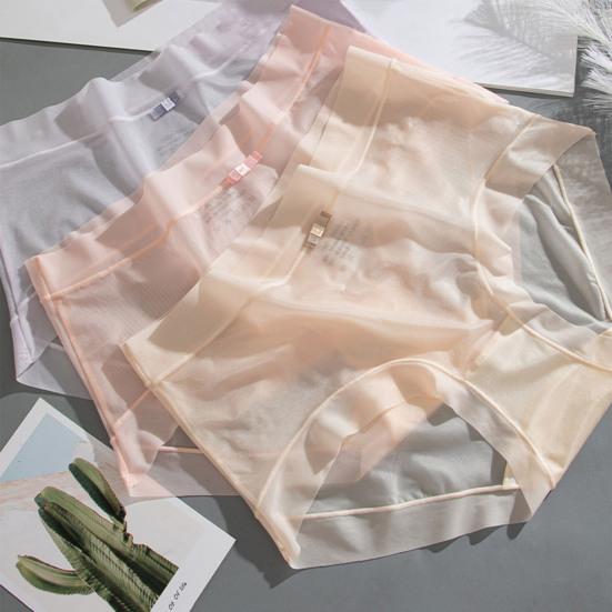 Hip lifting dámské kalhotky Led Hedvábí Bavlna Rozkrok Rychleschnoucí Ultratenké průhledné sexy spodky