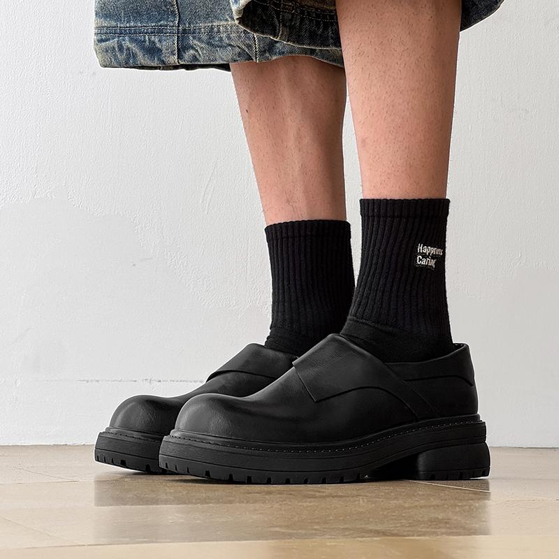 Fashion Black Derby Men's Leather Shoes Luxury Classic Designer Styles 38-46 Fashion Outdoor streetCasual Business Shoes British New