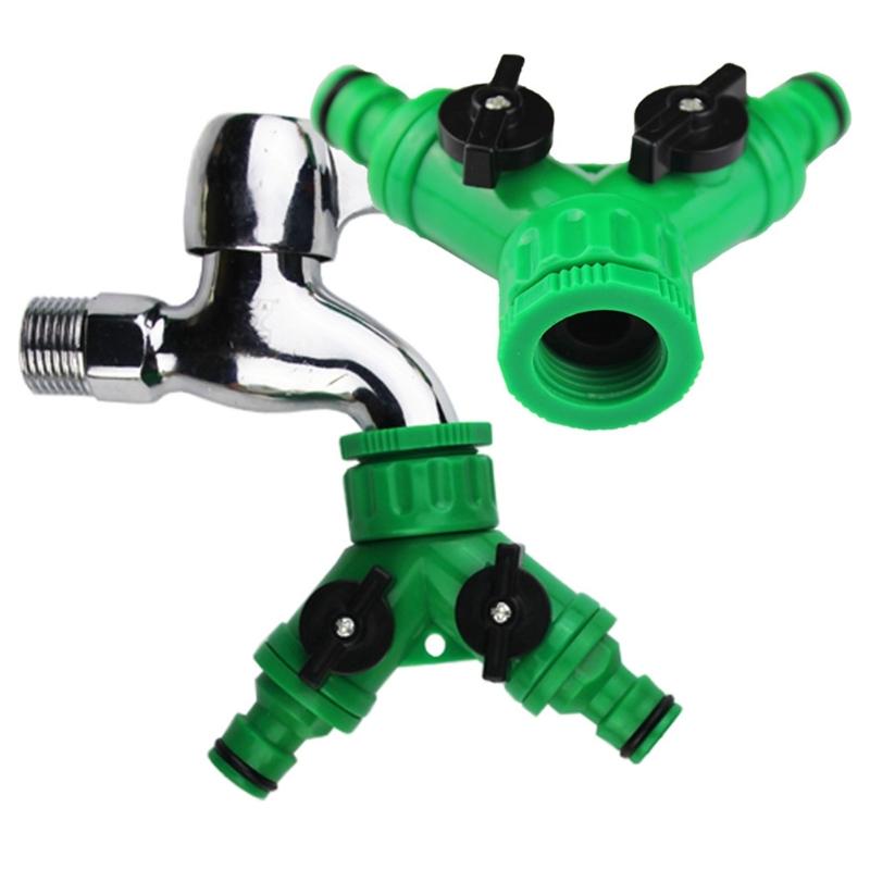 ABS 3 Way Hose Connector with Switch Valves Suitable for Precise Flows Control Garden Irrigation Watering Systems