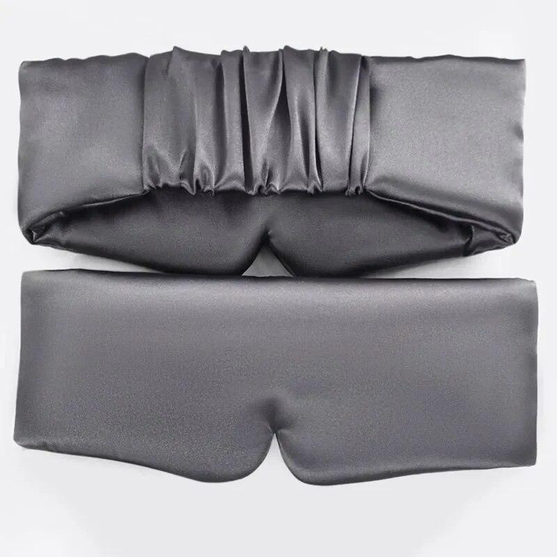 Silk Face Imitation Silk Sleep Eye Mask Ljus nyans Elastisk rem Resevila Ögonskydd För att lindra trötthet Mjuk Smidig vård