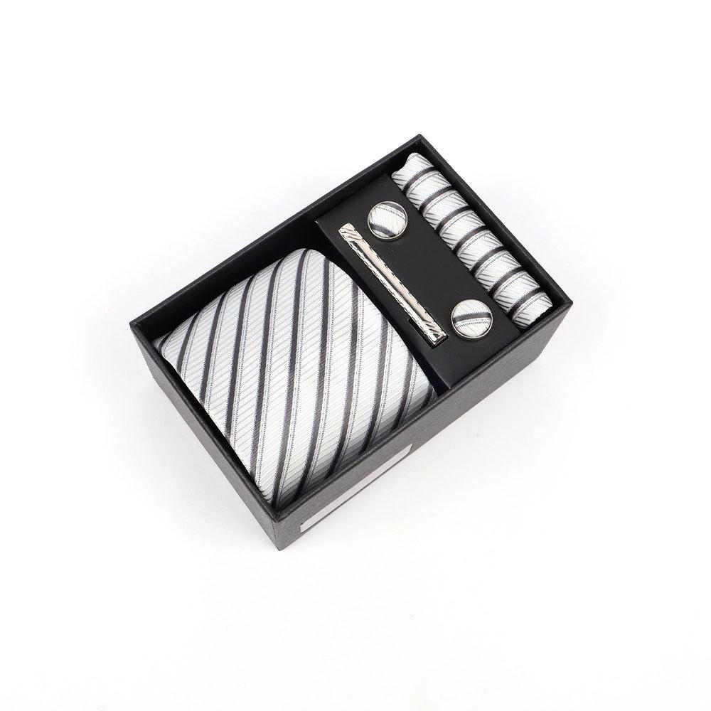 Luxury Men's Tie Gift Box with High-End Jacquard Embroidery